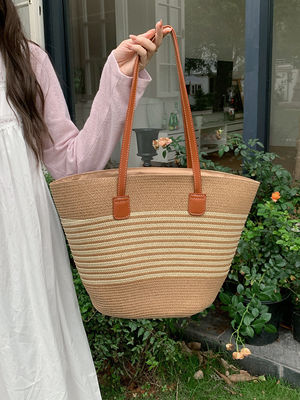 Mexicain à la mode français panier de paille sacs de plage tissés 2024 sac à main pour femmes