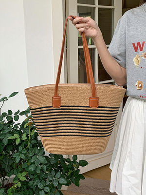 Mexicain à la mode français panier de paille sacs de plage tissés 2024 sac à main pour femmes