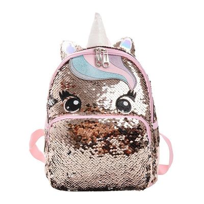 Logo personnalisé Rainbow Glitter Sacs scolaires pour adolescents Filles Nouveau style à la mode