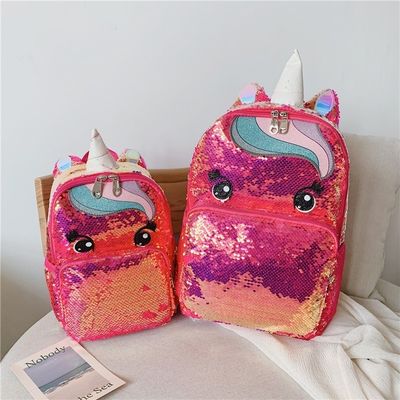 Logo personnalisé Rainbow Glitter Sacs scolaires pour adolescents Filles Nouveau style à la mode