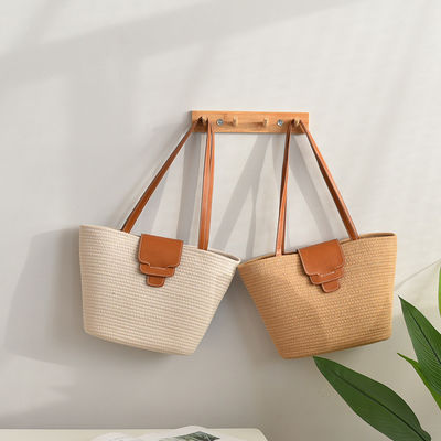 Acceptable OEM/ODM Couleur personnalisée Sac de plage de paille pour femmes pour les voyages d'été