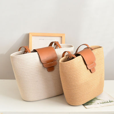 Acceptable OEM/ODM Couleur personnalisée Sac de plage de paille pour femmes pour les voyages d'été