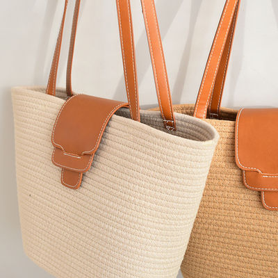 Acceptable OEM/ODM Couleur personnalisée Sac de plage de paille pour femmes pour les voyages d'été