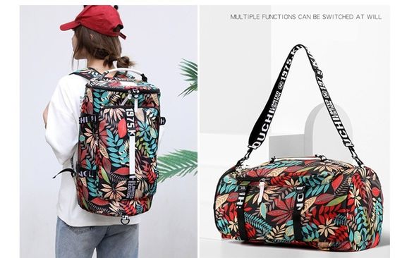 Sac à dos féminin à motifs floraux sac de sport sac de fitness pour les activités de plein air et les voyages