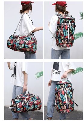 Sac à dos féminin à motifs floraux sac de sport sac de fitness pour les activités de plein air et les voyages