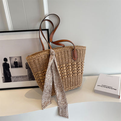 2024 mode sac de plage de paille pour femmes sac à main personnalisé avec matériau de paille