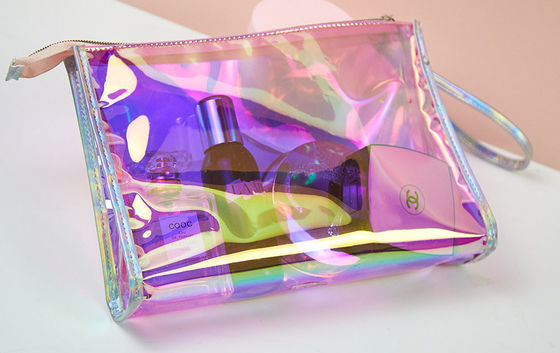 Le sac cosmétique de voyage à fermeture à glissière à la mode avec logo personnalisé