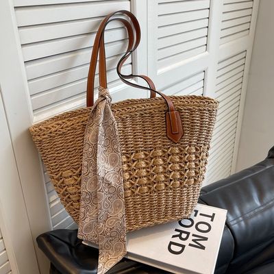 2024 mode sac de plage de paille pour femmes sac à main personnalisé avec matériau de paille
