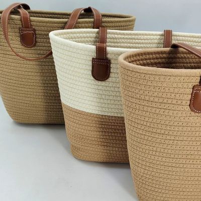 Sac à paille en tissu naturel fait à la main La combinaison parfaite de style et de fonction