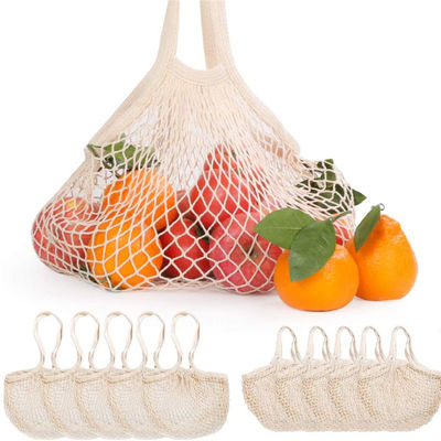 Sacs à rouleaux en maille de coton réutilisable pour fruits et légumes