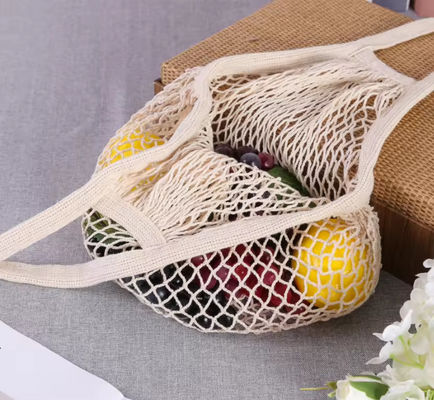 Sacs à rouleaux en maille de coton réutilisable pour fruits et légumes