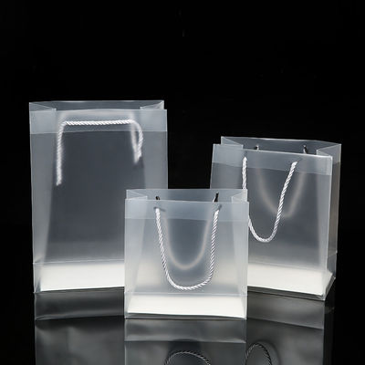 Sac d'emballage cadeau transparent réutilisable avec poignée