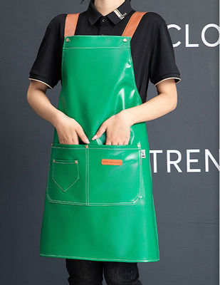 Logo personnalisé cuir imperméable à l'eau tablier de cuisinier pour café restaurants travail cuisine type d'article