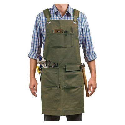 Restaurant Bar Essentiel Lavé toile Chef Bib tablier avec poche à outils et logo personnalisé
