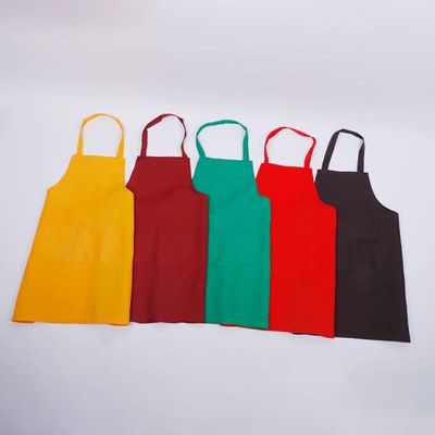 Polyester en coton noir, tablier de cuisine étanche pour la vie quotidienne, personnel de service