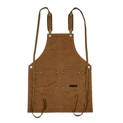 Restaurant Bar Essentiel Lavé toile Chef Bib tablier avec poche à outils et logo personnalisé