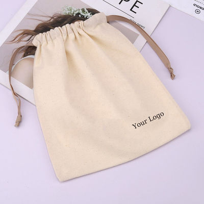 Sacs de rangement en coton écologique pour maillots de bain à corde à tirer et vêtements de bain avec revêtement étanche