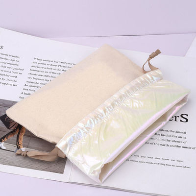 Sacs de rangement en coton écologique pour maillots de bain à corde à tirer et vêtements de bain avec revêtement étanche