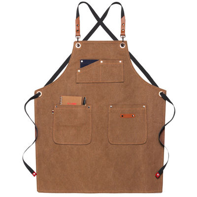 Apertis de toile de cuisine en coton avec poche pour logo personnalisé imprimé maison restaurant bar