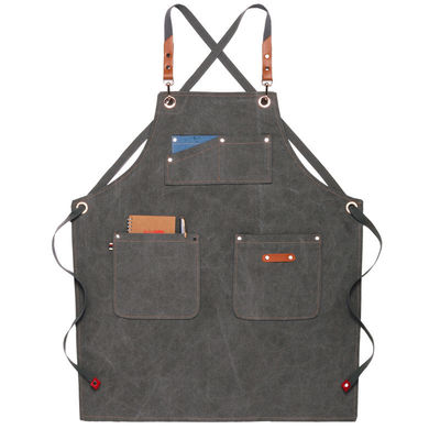 Apertis de toile de cuisine en coton avec poche pour logo personnalisé imprimé maison restaurant bar