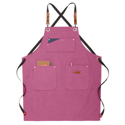 Apertis de toile de cuisine en coton avec poche pour logo personnalisé imprimé maison restaurant bar