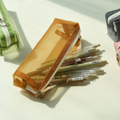Coffret à crayon spécial pour l'examen des étudiants Sac à crayon en maille transparente pour les cosmétiques