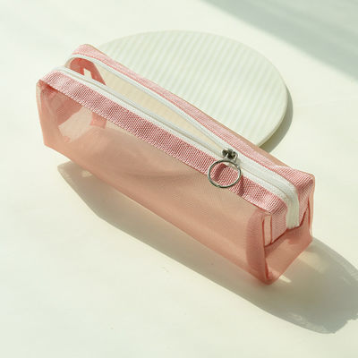 Coffret à crayon spécial pour l'examen des étudiants Sac à crayon en maille transparente pour les cosmétiques