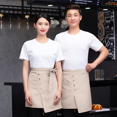 Logo personnalisé professionnel personnalisé serveur de restaurant serveuse demi-presto avec poche