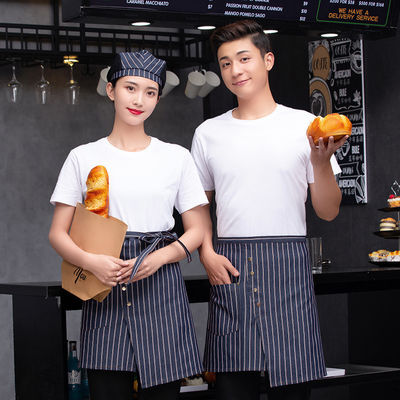 Logo personnalisé professionnel personnalisé serveur de restaurant serveuse demi-presto avec poche