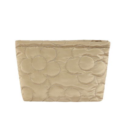 Sac de rangement pour maquillage imperméable à l'eau Sac cosmétique en nylon tapissé pour toilettes de voyage