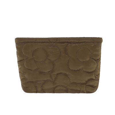 Sac de rangement pour maquillage imperméable à l'eau Sac cosmétique en nylon tapissé pour toilettes de voyage