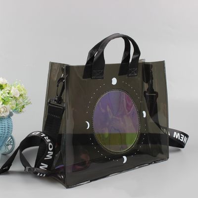 Sac à dos en PVC de couleur personnalisé pour les besoins d'achat à la mode et clairs