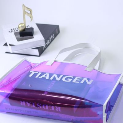 Sac en gelée PVC transparent sac de mode holographique épaule de magasinage sac en plastique pour femmes