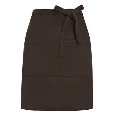 Logo personnalisé Vie quotidienne Unisexe personnalisé Serveur blanc imperméable à l'eau demi-polyester tablier