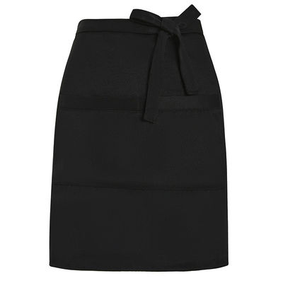 Logo personnalisé Vie quotidienne Unisexe personnalisé Serveur blanc imperméable à l'eau demi-polyester tablier