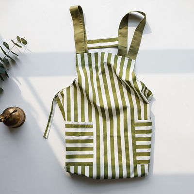 Logo personnalisé, tablier en coton imprimé, tablier en toile professionnel, uniforme de serveur, tablier pour femme