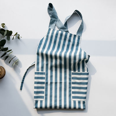 Logo personnalisé, tablier en coton imprimé, tablier en toile professionnel, uniforme de serveur, tablier pour femme