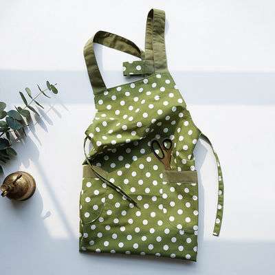 Logo personnalisé, tablier en coton imprimé, tablier en toile professionnel, uniforme de serveur, tablier pour femme