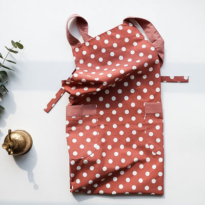 Logo personnalisé, tablier en coton imprimé, tablier en toile professionnel, uniforme de serveur, tablier pour femme