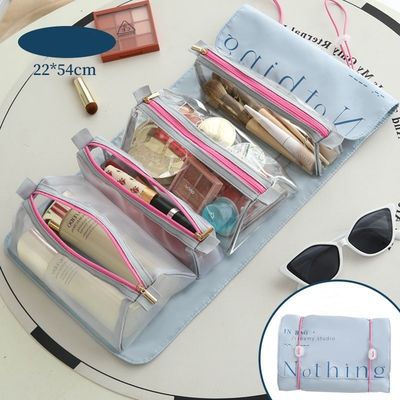 Sac de toilettes de voyage imperméable à l'eau de grande capacité parfait pour le stockage des produits de soins de la peau