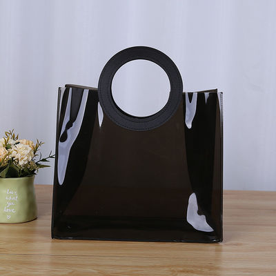 Sac cosmétique en PVC cadeau iridescent avec poignée laser