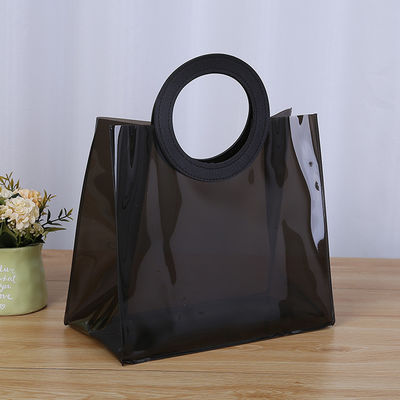 Sac cosmétique en PVC cadeau iridescent avec poignée laser