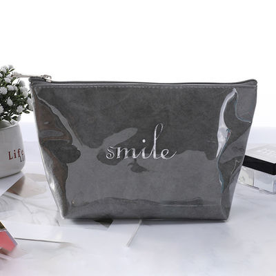 Logo personnalisé imprimé sac de rangement fermeture à glissière sac de toilette Dupont commercial de luxe pour tous les jours
