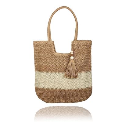 Sacs à paille raffia d'été OEM / ODM Acceptable pour les dames de mode Sac de plage à crochet