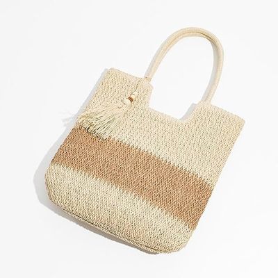 Sacs à paille raffia d'été OEM / ODM Acceptable pour les dames de mode Sac de plage à crochet