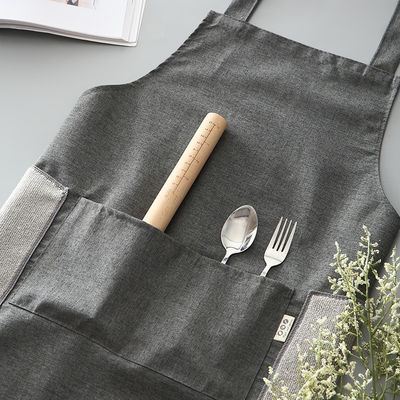 Le dernier tablier à la mode pour cuisiner et jardiner en polyester de coton noir pur