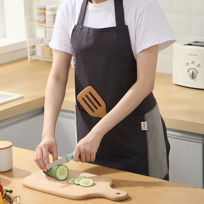 Le dernier tablier à la mode pour cuisiner et jardiner en polyester de coton noir pur