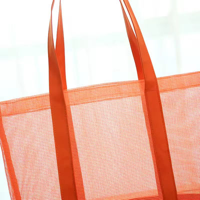 Polyester Matériau principal personnalisé ultra-légère grande personnalisée beach mesh sac à main