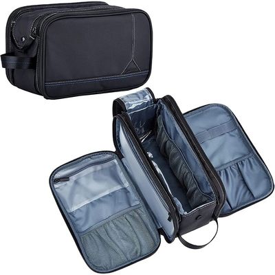 échantillon grande capacité séparation humide et sèche sac de toilette imperméable polyester homme sac de rangement avec logo personnalisé