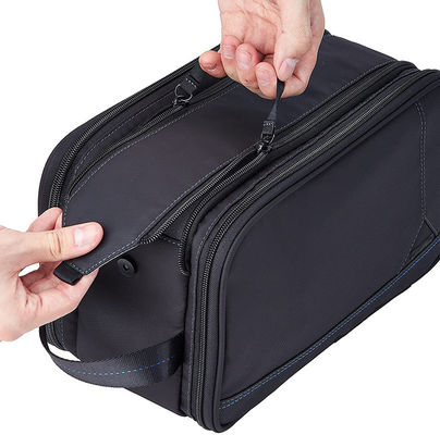 échantillon grande capacité séparation humide et sèche sac de toilette imperméable polyester homme sac de rangement avec logo personnalisé